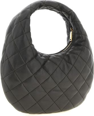 Saint Laurent Womens Icarino Shoulder Bag Black Lamb Leather