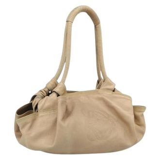 Loewe Pre-owned Hand Bag - Dames - Vintage Schoudertas - Beige - ONE Size - Leer - Vintage