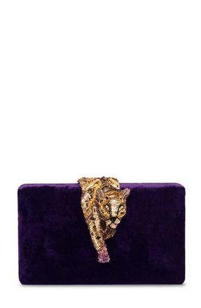Simitri Velvet Rakaa Clutch in Royal at Nordstrom