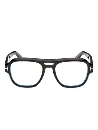 Tom Ford Eyewear Navigator pilot-frame glasses - men - Acetate - 54 - Black