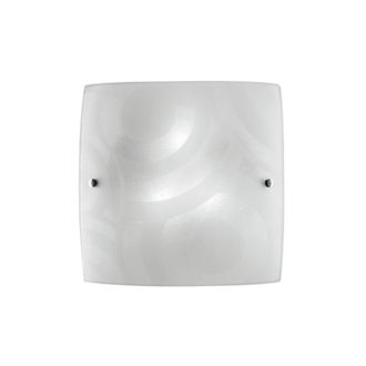 Netlighting MIRO 4 Light Patterned Glass Flush Ceiling Light White 50x50cm | Size: 50x50 cm