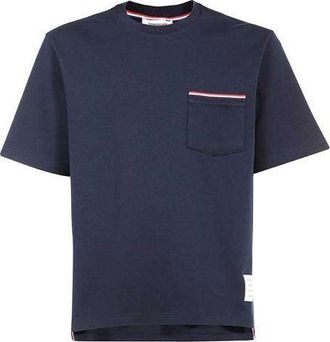 Thom Browne Short Sleeve T-Shirt Navy MJS183A-07323-415