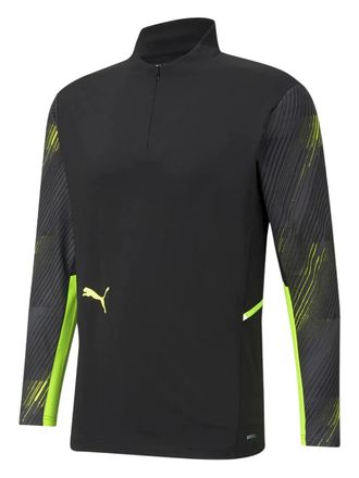 Puma T-shirt met ritssluiting en lange mouwen - Zwart