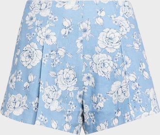 Generation Love Carmine Floral Linen Shorts
