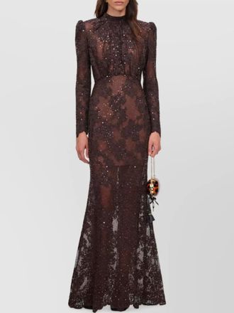 Self Portrait sequin lace maxi dress