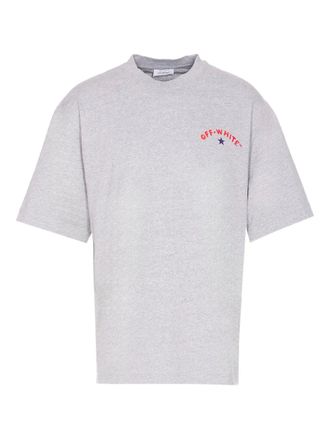 Off-white T-shirt met logoprint - Grijs