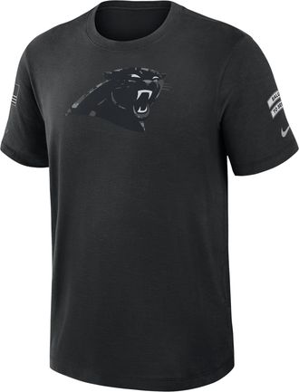 Nike Carolina Panthers Salute to Service Slub Nike Mens Dri-FIT NFL T-Shirt in Black | 34900AA25-AEG