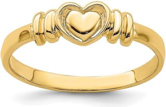 Diamond2Deal 14k Yellow Gold Polished Heart Ring
