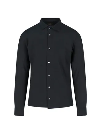 Zanone Cotton Long-Sleeved Shirt With Classic Collar