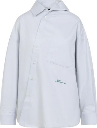 Jacquemus Dames, Blouses & Shirts, Blauw, Maat: 3XS Katoen