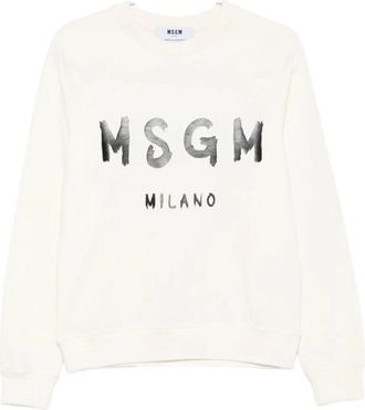 Msgm Mujer, Sudaderas, Blanco, Talla: S