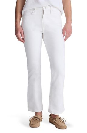 Madewell Stretch Flare Crop Jeans in Tile White at Nordstrom, Size 31