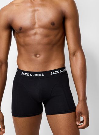 Jack & Jones Mens 3.5 white-logo trunk Organic cotton