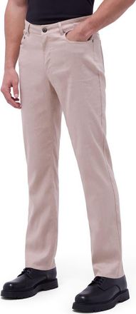 Bugatchi Preston Stretch Linen & Cotton Pants in Sand at Nordstrom, Size 42