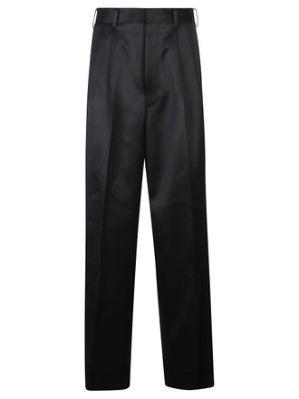 Junya Watanabe Black Belt Loops Wool Straight-Leg Pants