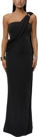 JLUXLABEL Golden Veil Maxi Dress in Black at Nordstrom, Size X-Small