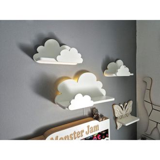 OEM Estanter&iacute;as Nube Set De 3 Fantasy Extra- Prestige, Blanco Con Funci&oacute;n De L&aacute;mpara