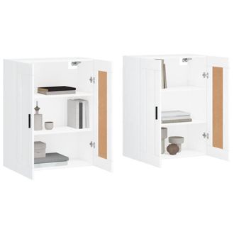 Berkfield Home Wall Mounted Cabinets 2 pcs White Engineered Wood