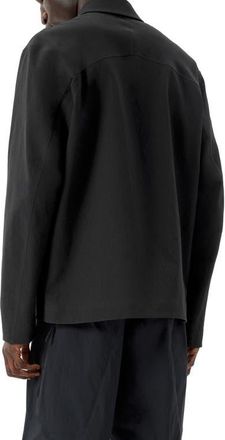 Veilance Mionn Water Repellent Soft Shell Overshirt in Black at Nordstrom, Size X-Large