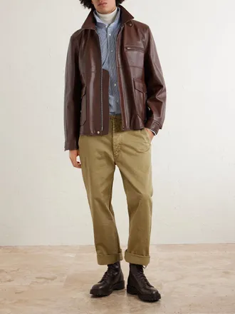 sacai Leather Blouson Jacket
