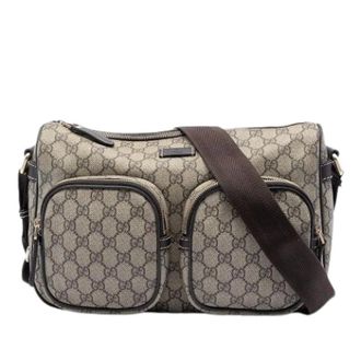 Gucci Pre-owned Cross Body Bags, female, Beige, Size: ONE SIZE Pre-owned Vintage Canvas Crossbody Bag