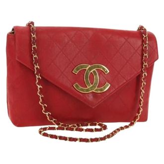 Chanel Pre-owned Vintage Schoudertas - Dames - Pre-owned - Rood - Maat: ONE Size Leer