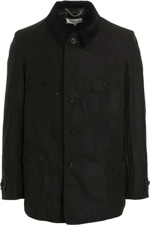 Maison Margiela Black Corduroy Collar Jacket