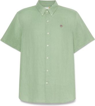 Timberland Mill Brook Linen Short Sleeve Shirt Hemd für Herren | grün