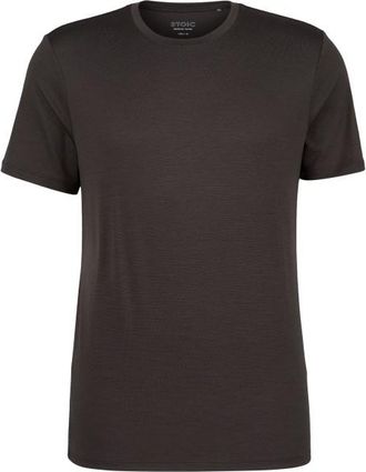 Stoic MerinoPure180 HaldenSt. T-Shirt Merinoshirt f&uuml;r Herren | schwarz/grau