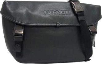 Coach Pre-owned Belt Bags, male, Black, Size: ONE SIZE Pre-owned Leather Shoulder Bag