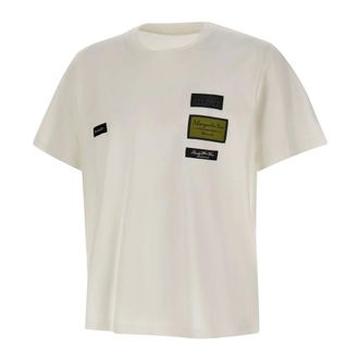 Maison Margiela T-Shirts, male, White, Size: XL Label Patch T-shirt