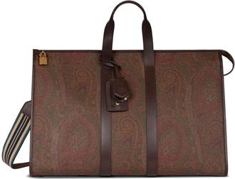 Etro Borsa da viaggio grande con stampa paisley - Marrone
