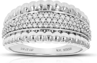 Vir Jewels 1/3 cttw Lab Grown Diamond Wedding Band in Sterling Silver For Women