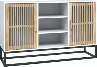 vidaXL Aparador De Madera Contrachapada Blanco 105x30x65 Cm Vidaxl