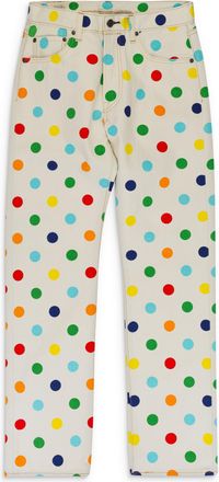Levi's WHITE POLKA DOT SKINNY JEANS