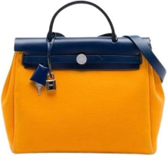 Herm&egrave;s Pre-owned Herbag Zip 31 - Dames - Vintage Handtas - Oranje - ONE Size - Leer - Vintage