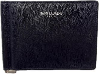 Saint Laurent Black Leather Money Clip (Pre-Owned)