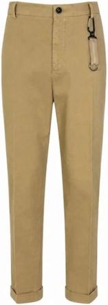 Manuel Ritz Pantalones Chinos de Algod&oacute;n con Detalle de Llavero - Trousers - Hombre - Marr&oacute;n - 2XL