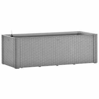 Berkfield Home Garden Raised Bed with Self Watering System Grey 100x43x33 cm | Size: 100 x 43 x 33 cm