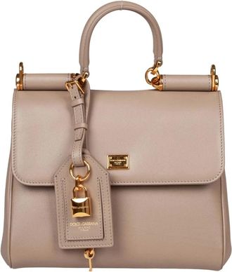 Dolce & Gabbana Borsa a mano My Sicily - Dames - Handtassen - Beige - ONE Size - Katoen - Tassen