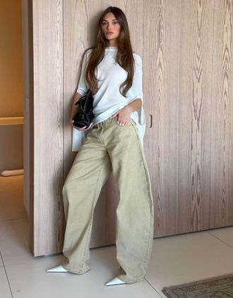 Lioness Horseshoe - Jeans a cilindro color pietra-Neutro