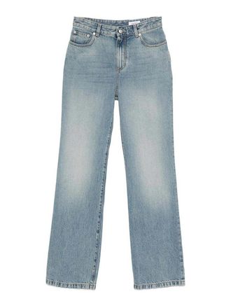 Alexander McQueen Blue Straight-Leg Jeans