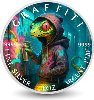 OEM Moneda De Plata Fina De 1 Oz De Alley Reptile The Spraymaster