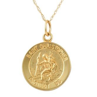 Pompeii3 14k Yellow Gold St. Joseph Medal Pendant.5 Tall 1.5 Grams