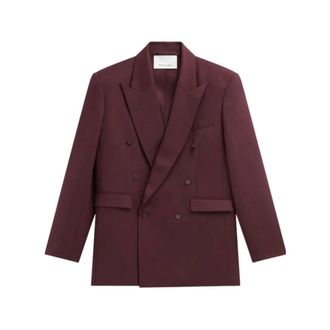 Frankie Shop Blazers, female, Red, Size: S Double-Breasted Blazer