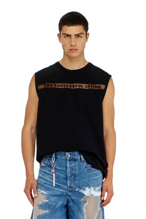 Diesel Tank top with For Successful Loving logo - T-Shirts - Unisex - Black