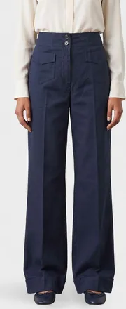Aspesi Pantaloni straight in cotone e lino