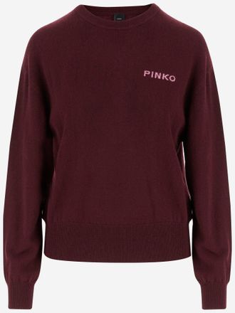 Pinko Pinko Wolle und Kaschmir -Logo -Pullover