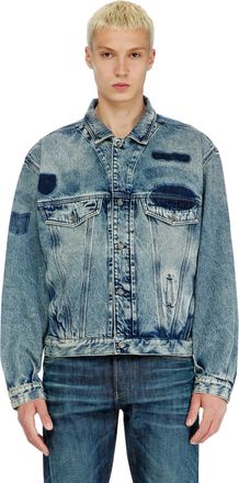 Diesel Trucker jacket with patch effects - Denim Jackets - Unisex - Blue