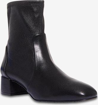 Stuart Weitzman Lackleder-Stiefeletten mit quadratischer Spitze Maeve 40